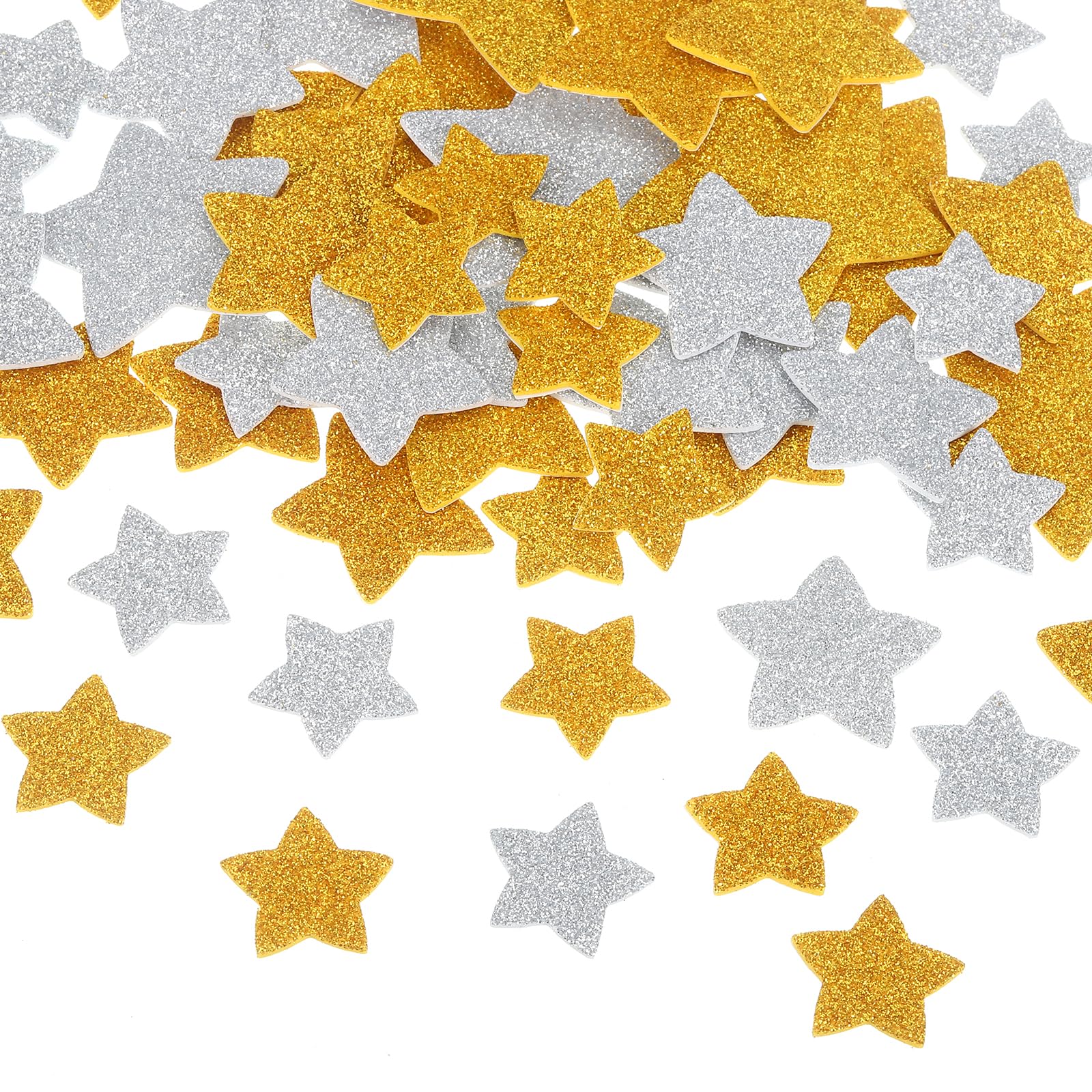 Formas de estrellas brillantes MECCANIXITY autoadhesivas para manualidades limpias sin pegamento