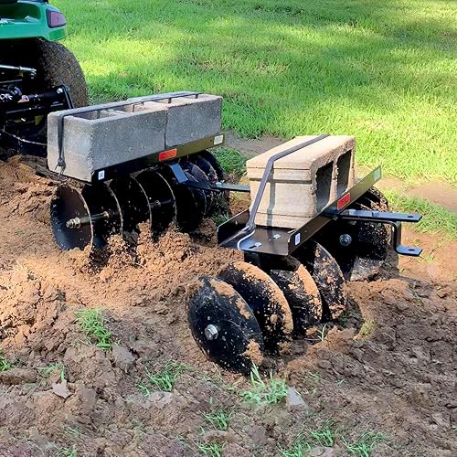 Miniatura 14 de Brinly DD-551-A Enganche de manga ajustable detrás de la grada de discos, 39" por 40"