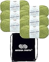 Vista 49 de Lion Brand Heartland Capitol Reef 136-140 (3 cadejos - mismo lote de tinte) Hilo estambre medio #4 acrílico para crochet y tejer con bolsa