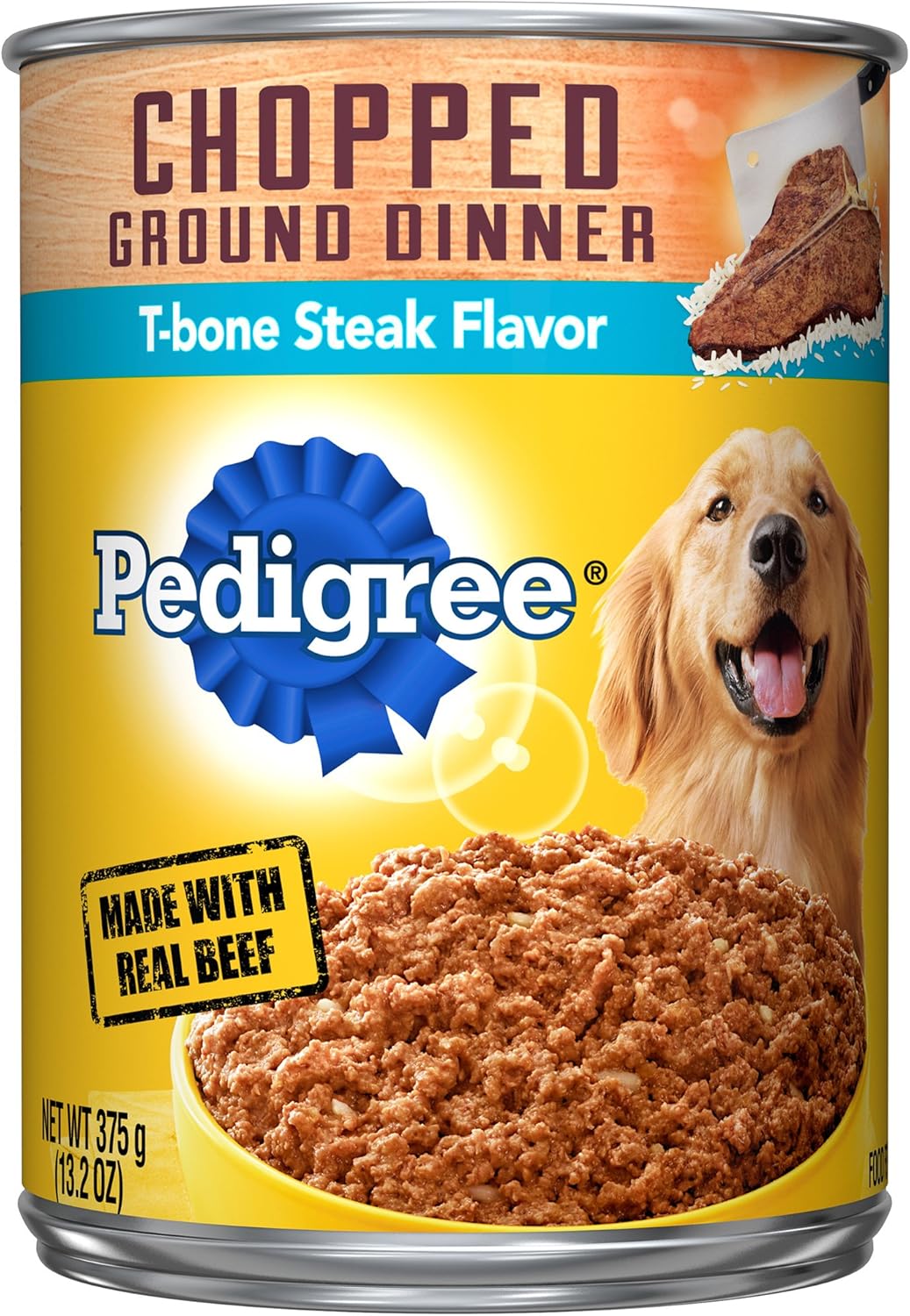 PEDIGREE Chopped Ground Dinner T-bone Steak Flavor Wet Dog Food 13.2 Ounces