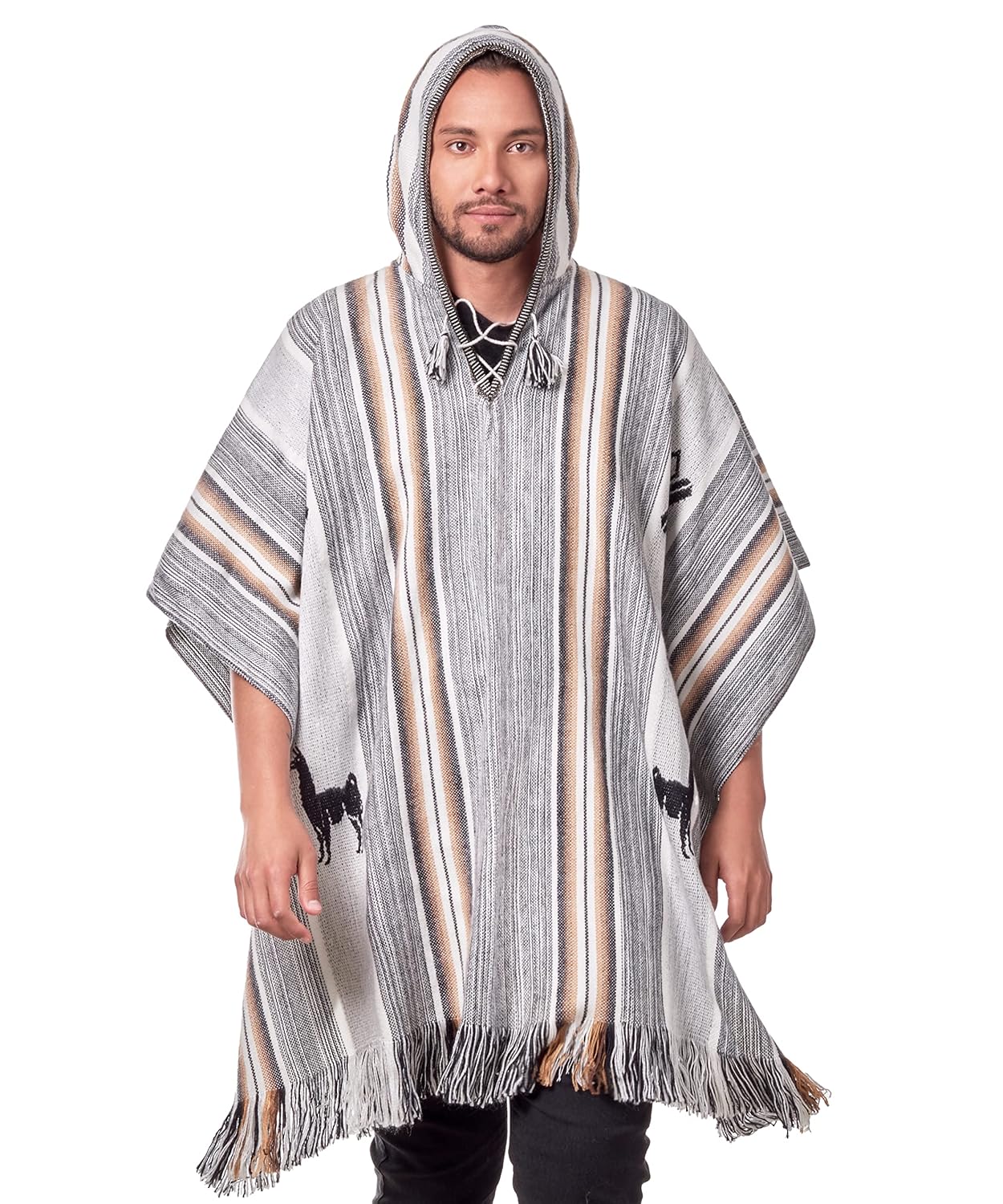 Poncho com capuz Alpaca para homens – Capa hippie com capuz – Serape tradicional masculino tricotado com lã de alpaca em promoção! Veja a oferta e mais achadinhos de Jaquetas & Casacos 4 Hoje é o melhor dia para comprar Poncho com capuz Alpaca para homens – Capa hippie com capuz – Serape tradicional masculino tricotado com lã de alpaca com aquele preço maroto! Promoção! Aproveite a oferta! 4