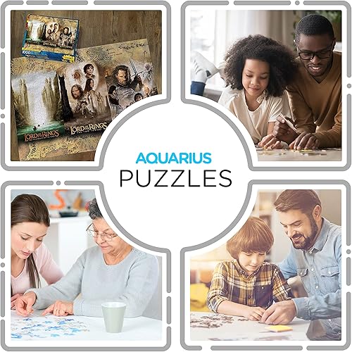 Miniatura 4 de AQUARIUS Rompecabezas tríptico de El Señor de los Anillos (rompecabezas de 1000 piezas), sin deslumbramiento, ajuste de precisión, mercancía y