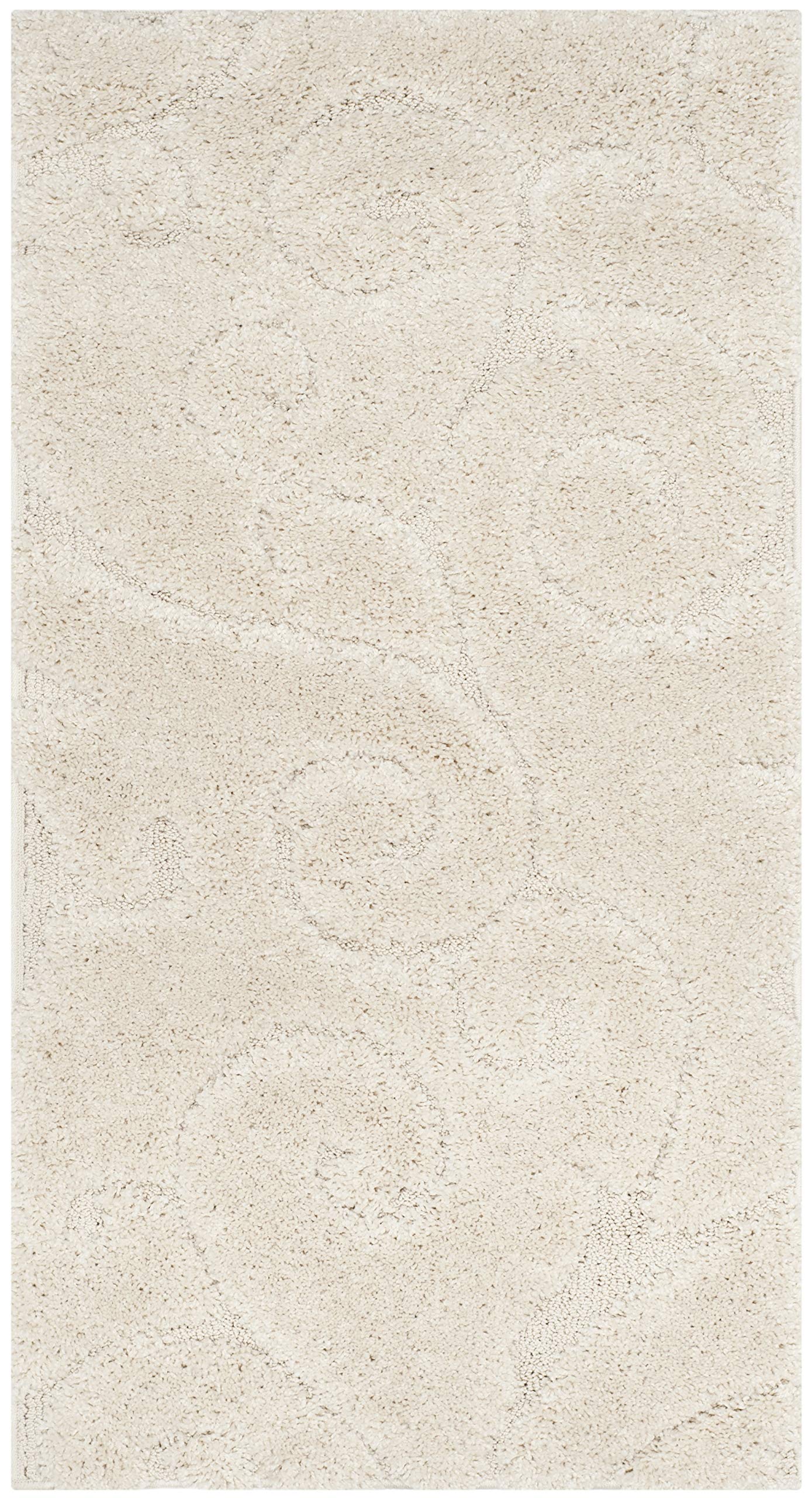 SAFAVIEH Florida Shag Accent Rug 2'3"x4', Soft Plush Cream SG455-1111