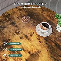 Vista 13 de YITAHOME Mesas de centro para sala de estar, mesa de centro redonda pequeña con almacenamiento, mesa de centro moderna de 2 niveles, mesa central