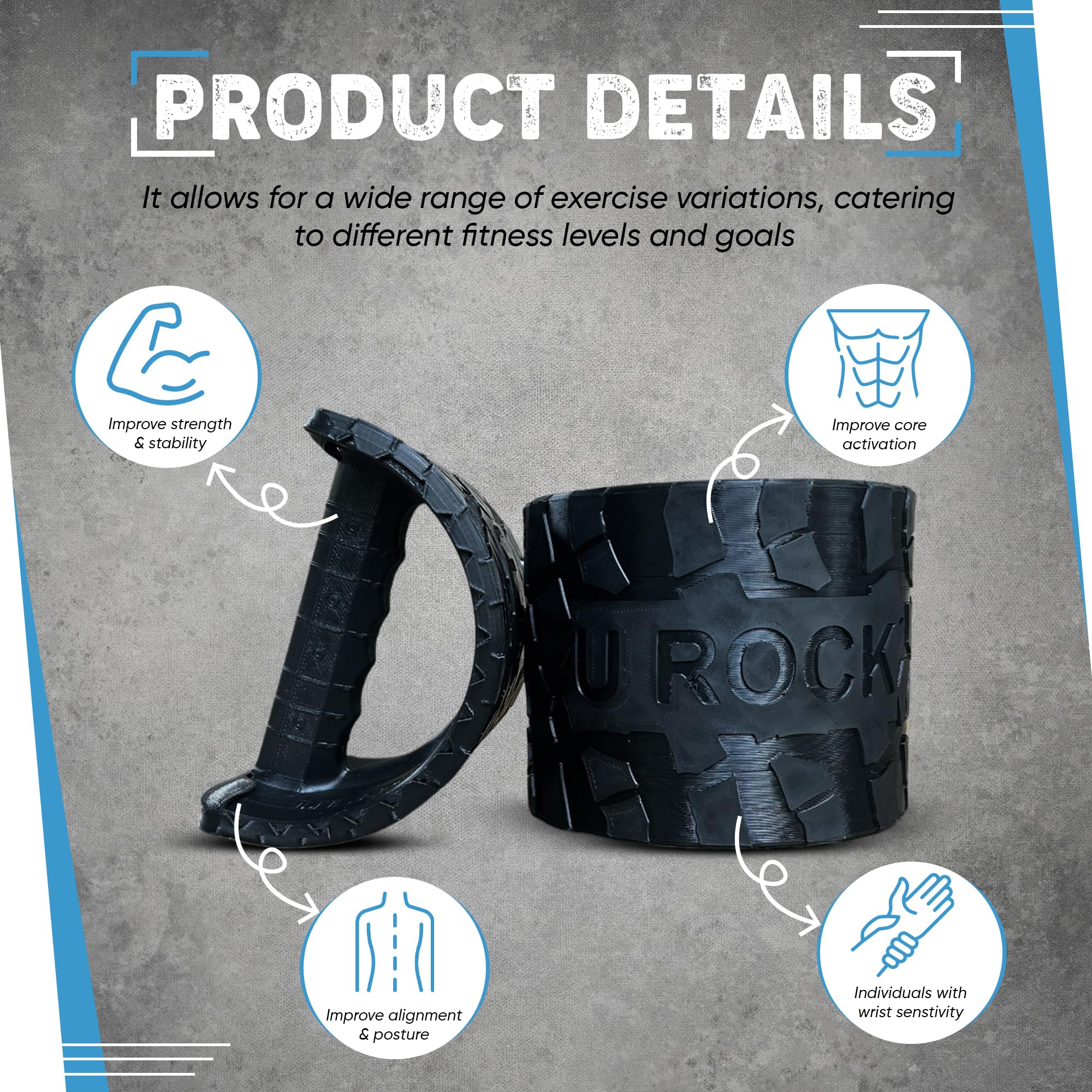 MAXREACH Ultra Rockers – Instability Training Platform for Core Strength, Balance, and Stability | Wrist Relief for Push-Ups & Strength Training | Home Gym & Fitness Equipment