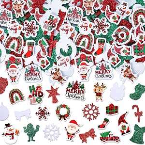 Whaline 1000-Piece Christmas Boho Stickers – 12 Pine Tree Designs, Self-Adhesive Decals For Cards & Crafts - View #7