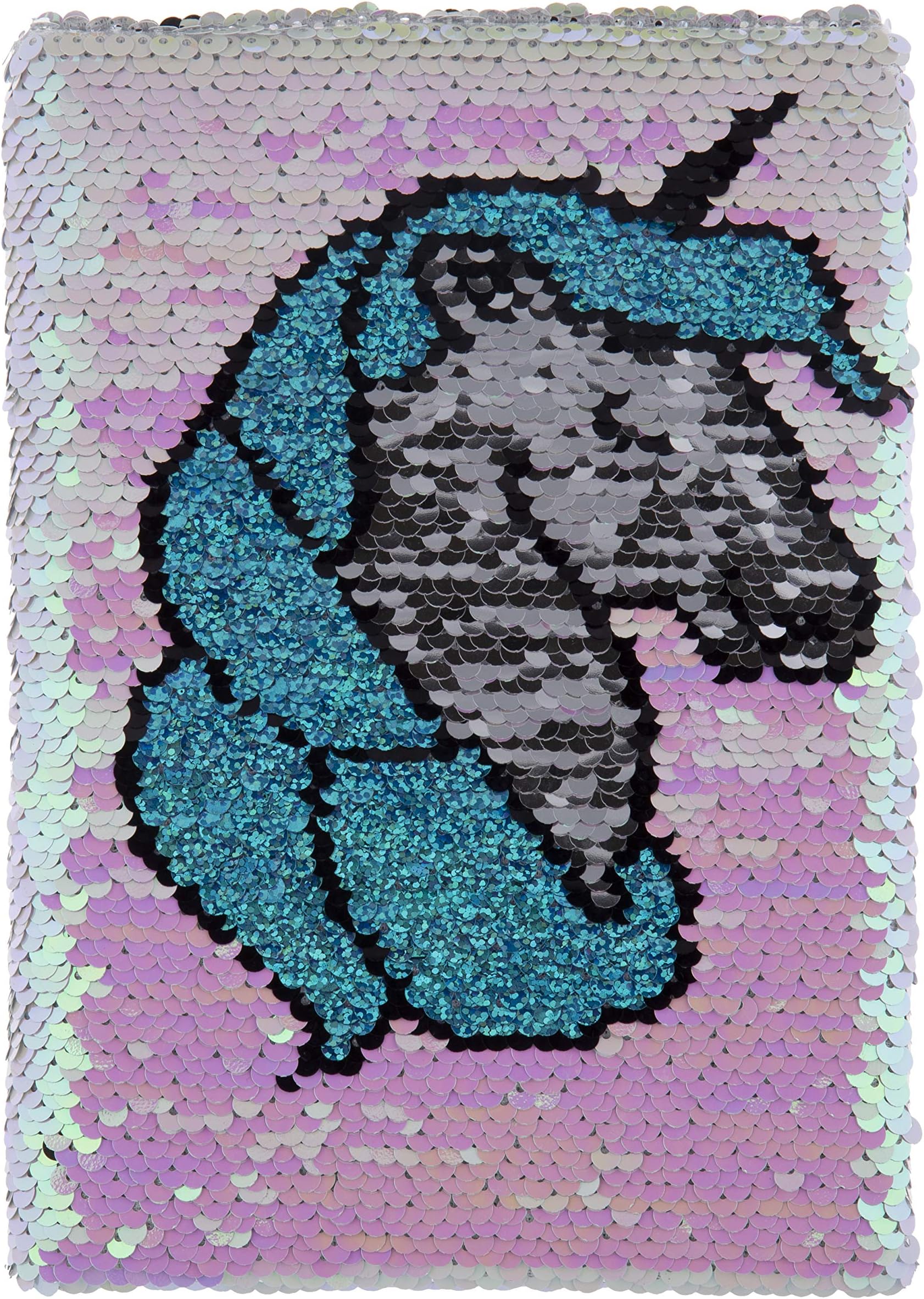 Mirada Glitter Unicorn Sequin Notebook/Diary (Size A5, 80 Pages) Creative Writing Notebook for Kids - Silver