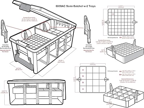 Miniatura 8 de ArtBin Semi Satchel con bandejas de accesorios Contenedor de almacenamiento, transparente