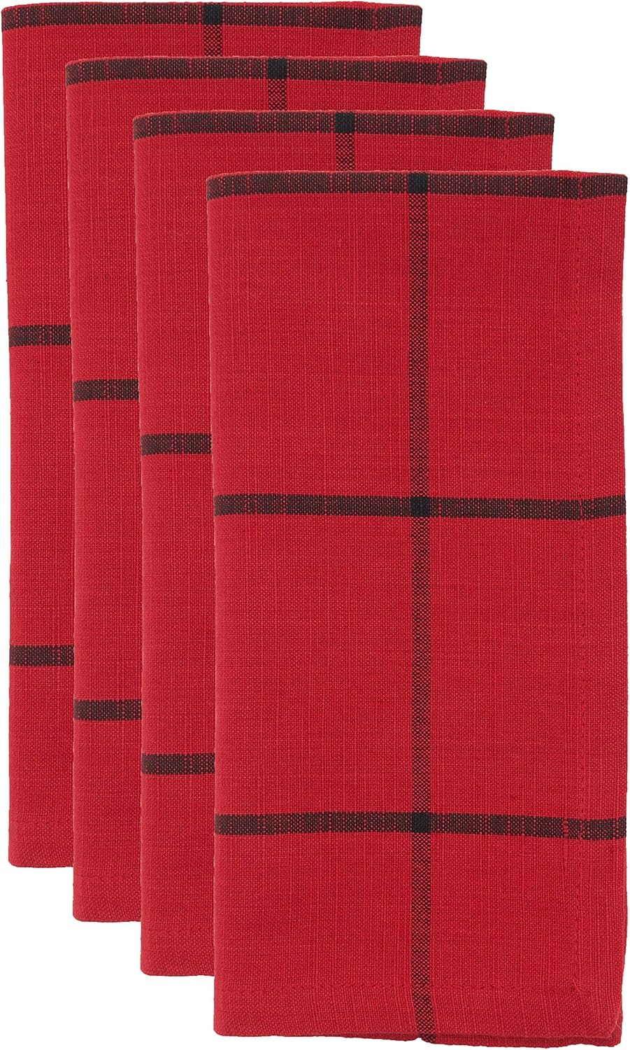 Windowpane Plaid Table Napkins (Set of 4)