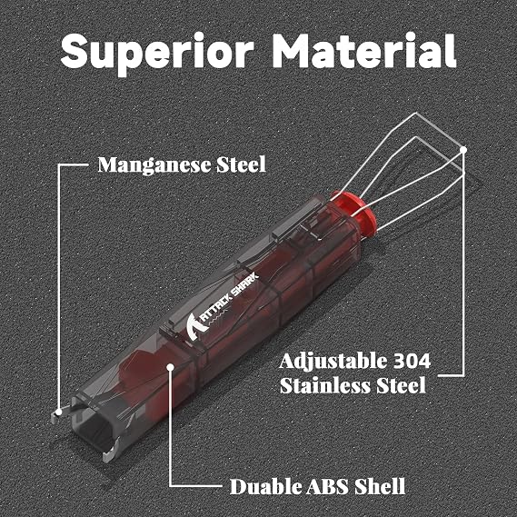 ATTACK SHARK KS01 2-in-1 Switch Puller Keycap Puller for Mechanical Keyboard,304 Stainless Steel Puller,Switch DIY Tool,Easily Remove Replacement Gaming Keyboard(Black Transparent)