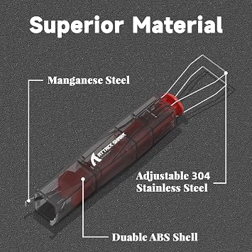 ATTACK SHARK KS01 2-in-1 Switch Puller Keycap Puller for Mechanical Keyboard,304 Stainless Steel Puller,Switch DIY Tool,Easily Remove Replacement Gaming Keyboard(Black Transparent)
