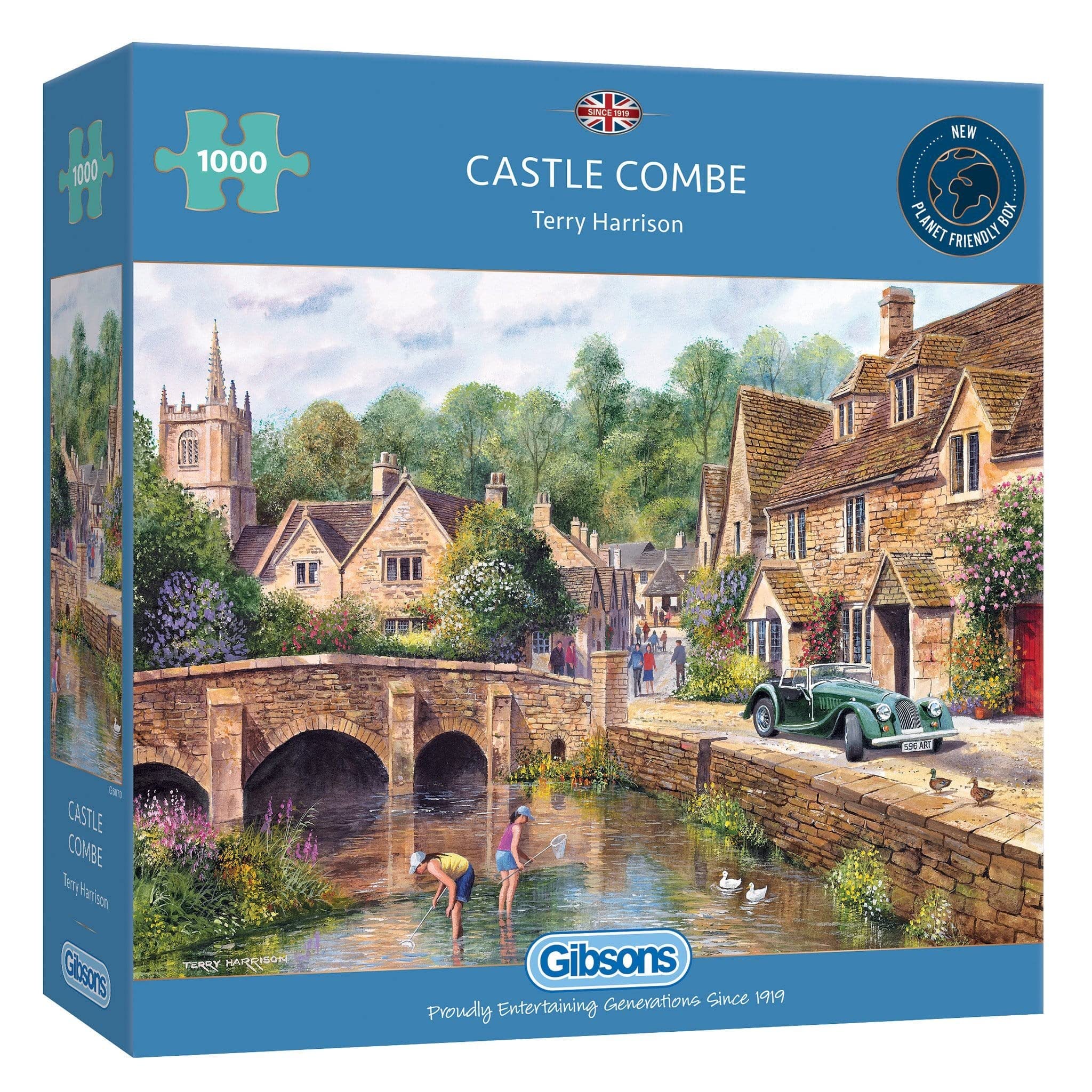 Castle Combe 1000 Piece Jigsaw Puzzle | Sustainable Puzzle for Adults | Premium 100% Recycled Board | Great Gift for Adults | Gibsons Games