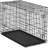 MidWest Solutions Series Large Double Door SUV Dog Crate for Dogs up to 90 lbs - Side-by-Side Fit for SUVs & Vans
