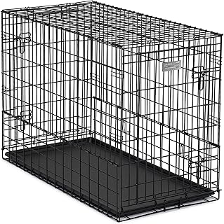 MidWest Homes for Pets modelo SL42SUV Jaula para SUV, con doble puerta y bandeja de plástico, 106,68 x 53,34 x 76, cm, color negro