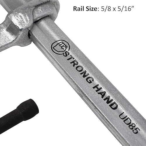 Miniatura 10 de Abrazadera de utilidad ligera capacidad de 85 pulgadas presión de sujeción de 500 libras tamaño de riel de 58 a 516 pulgadas profundidad de garganta