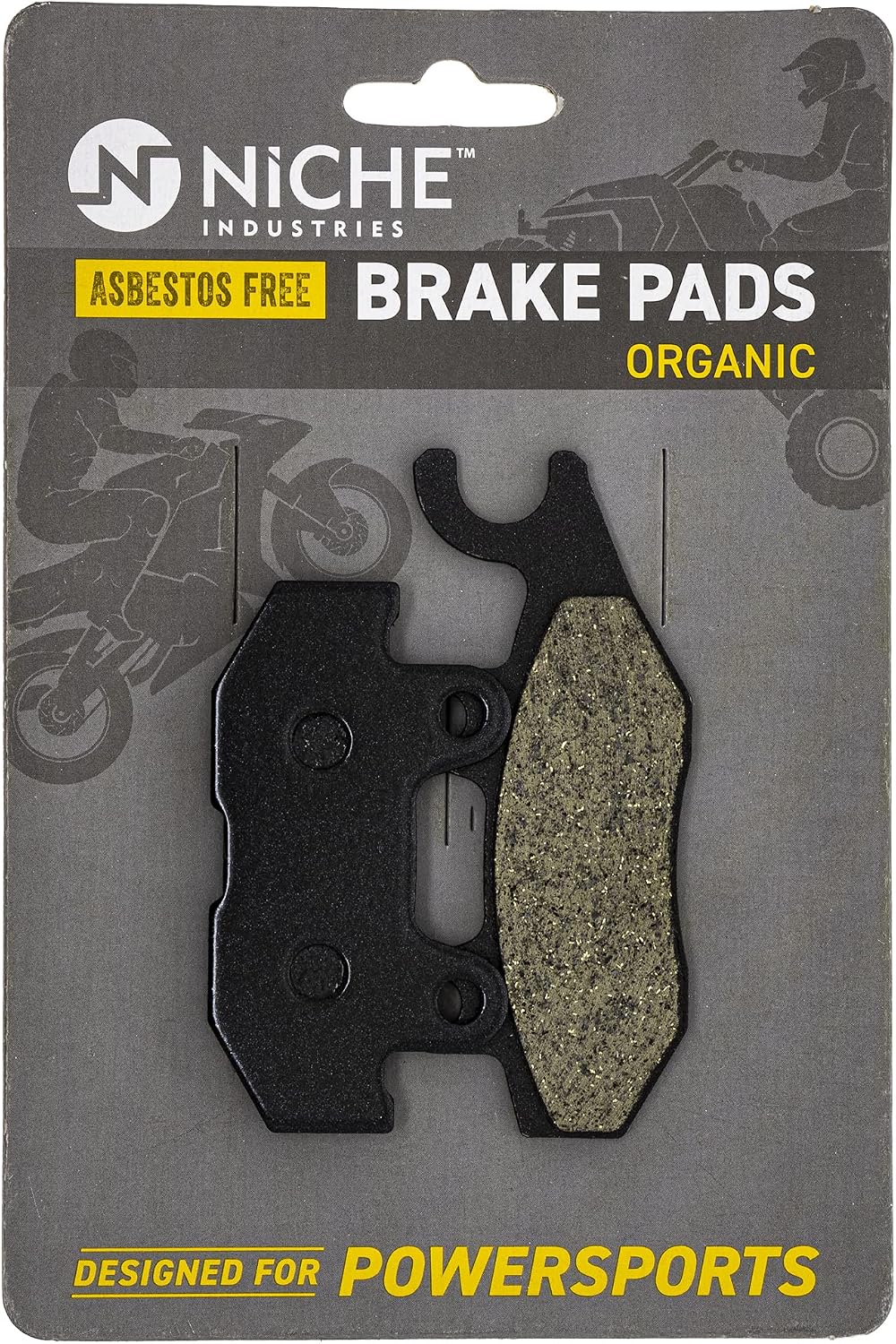 NICHE Brake Pad Kit for Yamaha Viking 700 VI Wolverine X4 R-Spec 1XD-25805-00-00 1XD-25805-10-00 Front Rear Organic