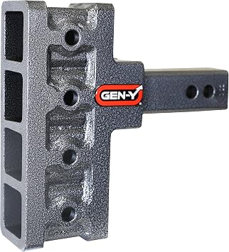GEN-Y Hitch Offset Tow Hitch for 2" Receiver - 2.5" Rise/5" Drop with 4 Adjustable Positions, Hitch Only, 16,000 lbs Towing Capacity, 2,000 lbs Tongue Weight, Silver