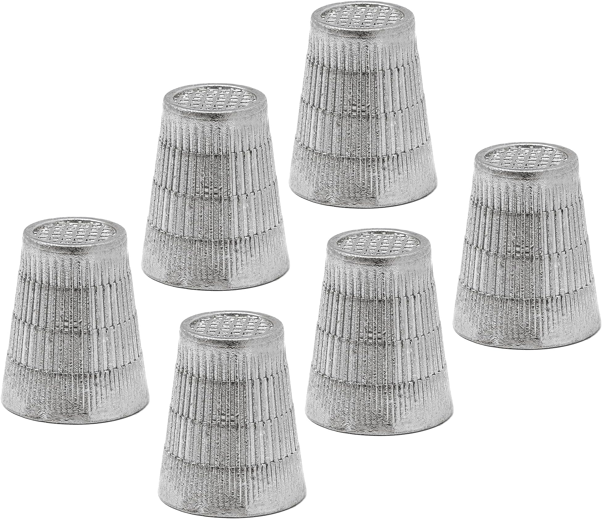 OFXDD Thimbles for Hand Sewing - Silver Hand Quilting Thimble, 6 Pcs - Metal Finger Protector for Sewing, 24mm x 20mm