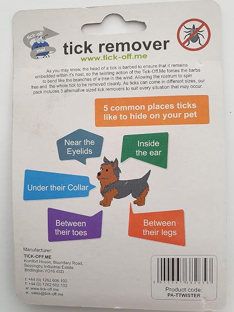 Foto 4 de 5 de tick-off Tick Remover Twister para mascotas perros gatos caballos personas
