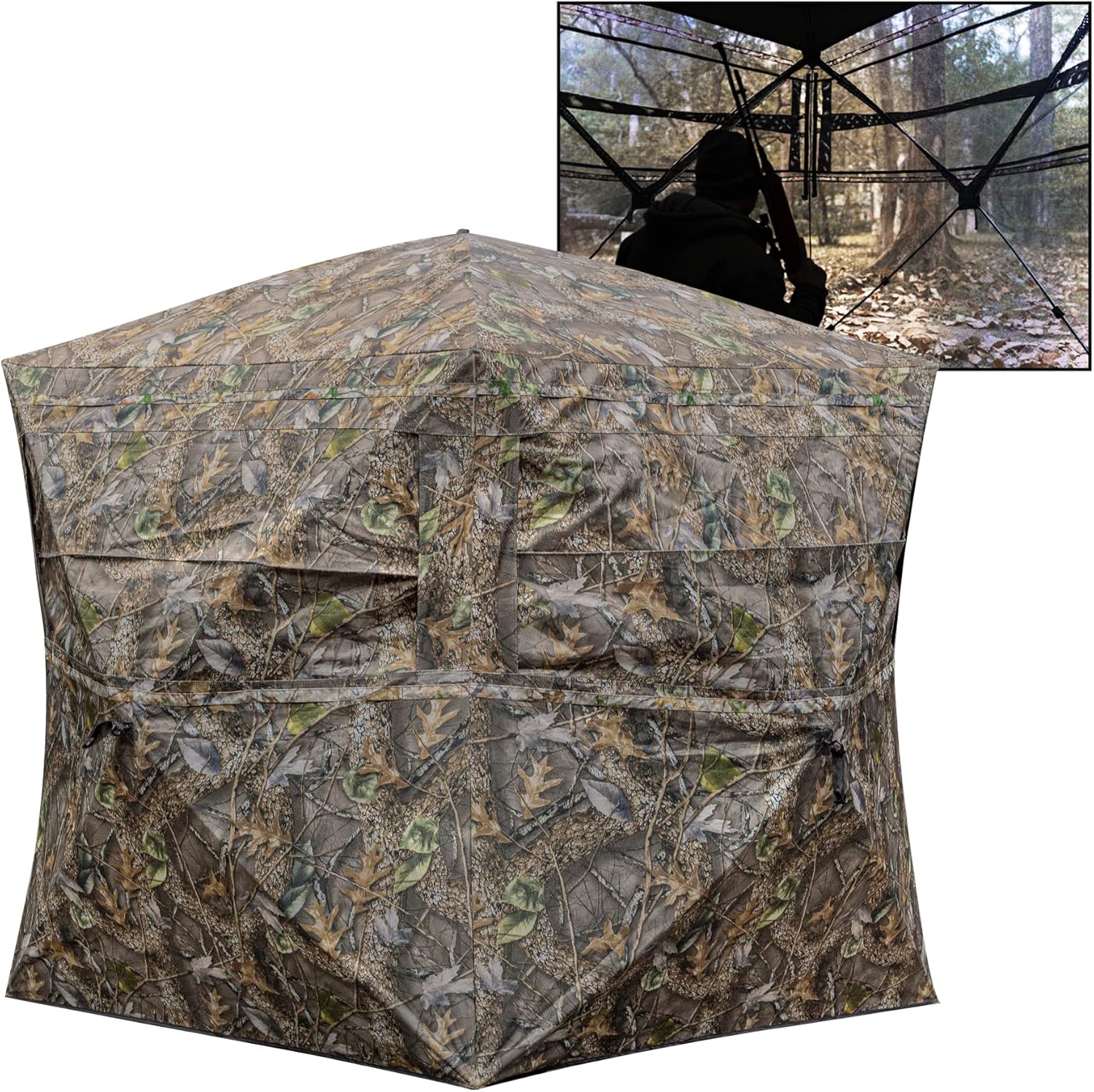 Your Choice Hunting Blind 2-3 Person 270 Degree See Through Ground Blind for Turkey Hunting, Turkey Blind Deer Blind Pop Up Hunting Tent, Hunting Gear and Hunting Accessories : Sports & Outdoors