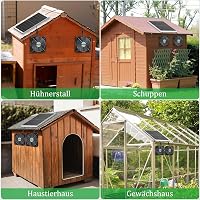 blessny 5,5 Colos Napelemes Ventilátor Szett 25W Panellel Csirkeketrec Üvegház Tárolóhoz - solar 2 fan kit 8