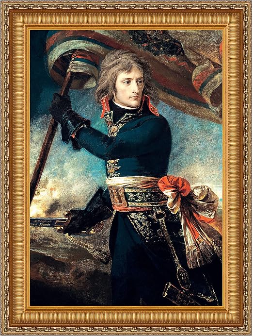 Design Toscano General Bonaparte On The Bridge at Arcole Framed Canvas Replica Painting - Thumbnail 2
