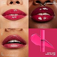 Vista 3 de NYX PROFESSIONAL MAKEUP Butter Gloss, Non-Sticky Lip Gloss - Summer Fruit (Hot Pink)