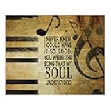 AMERICAN LUXURY GIFTS Phish Song Lyric Wall Art Print – “You Were the Song That My Soul Understood” Vintage Music Quote Poster – Rustic Piano Notes Decor, Gift for Music Lovers 8x10 Unframed.