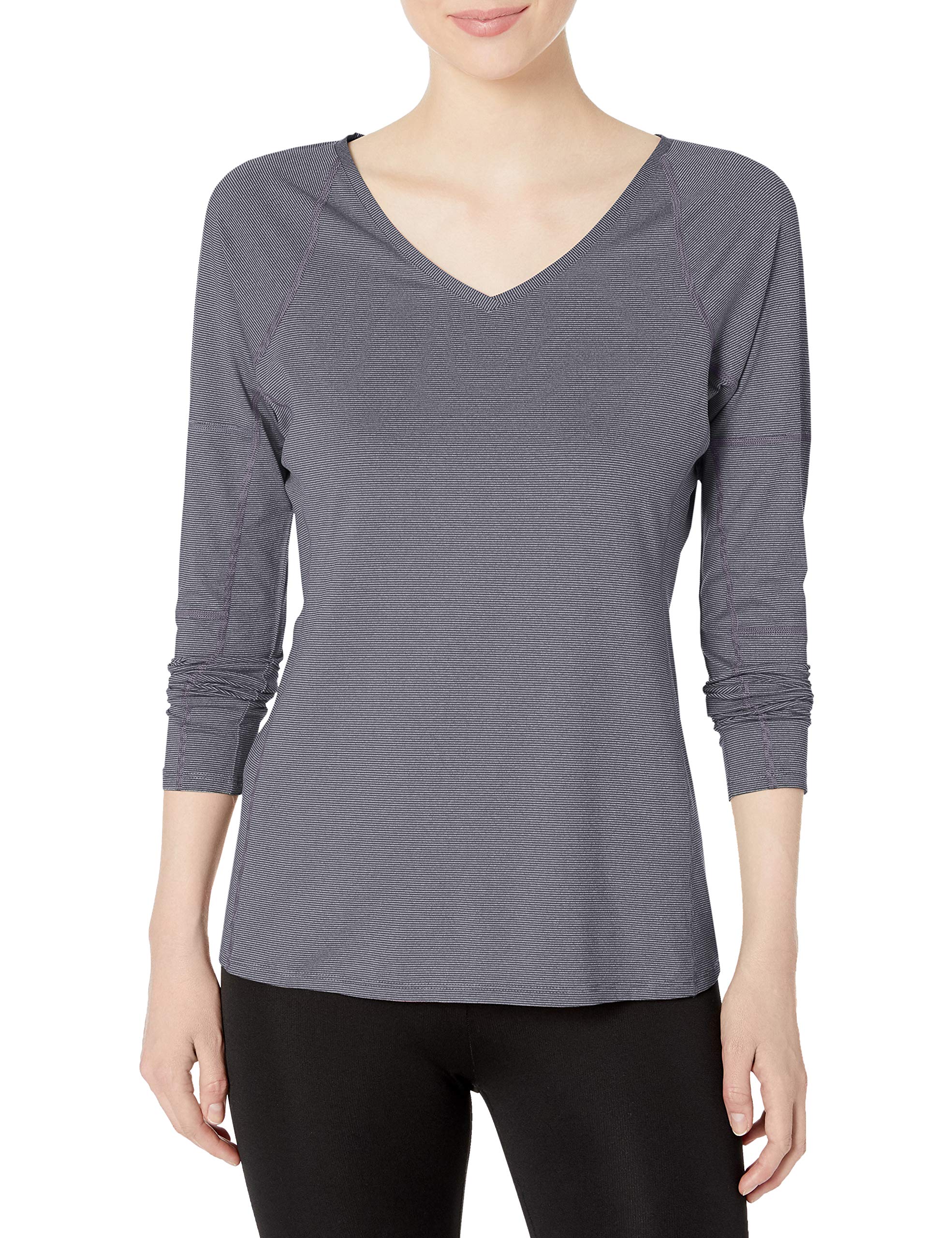 Cutter & Buck Women's Stretch Tonal Stripe Jersey Victory V-Neck Long Sleeve Shirt