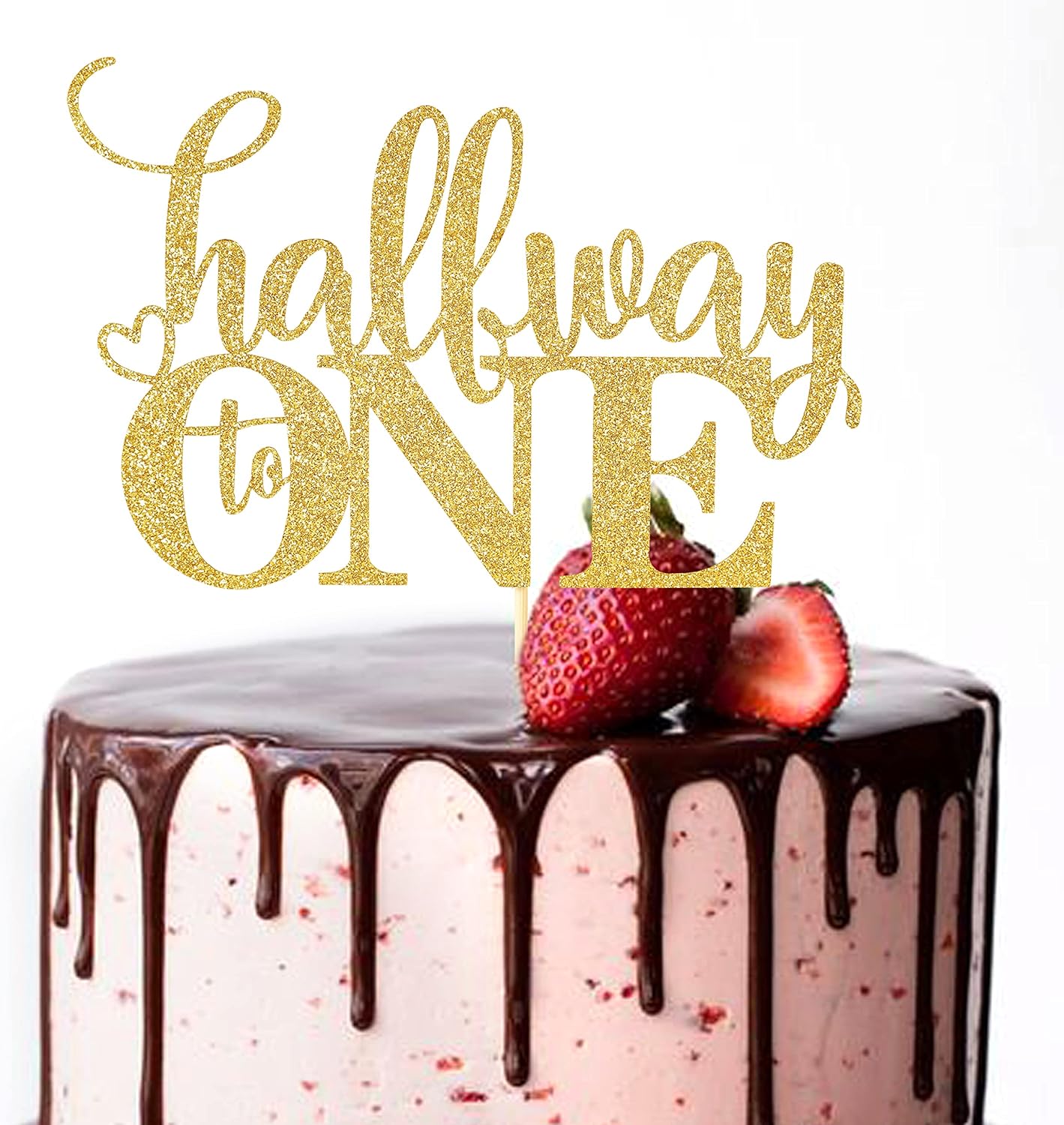 Half Way to One Cake Topper Half Birthday Cake Topper, 6
