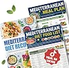 Set 3 Mediterranean Diet Chart Food List 2025, Mediterranean Ingredient Meal Plan, Serving Sizes Calories Net Carbs, Weight Loss Diet, Diabetes-Friendly, Heart Healthy, Easy Recipes for Beginners
