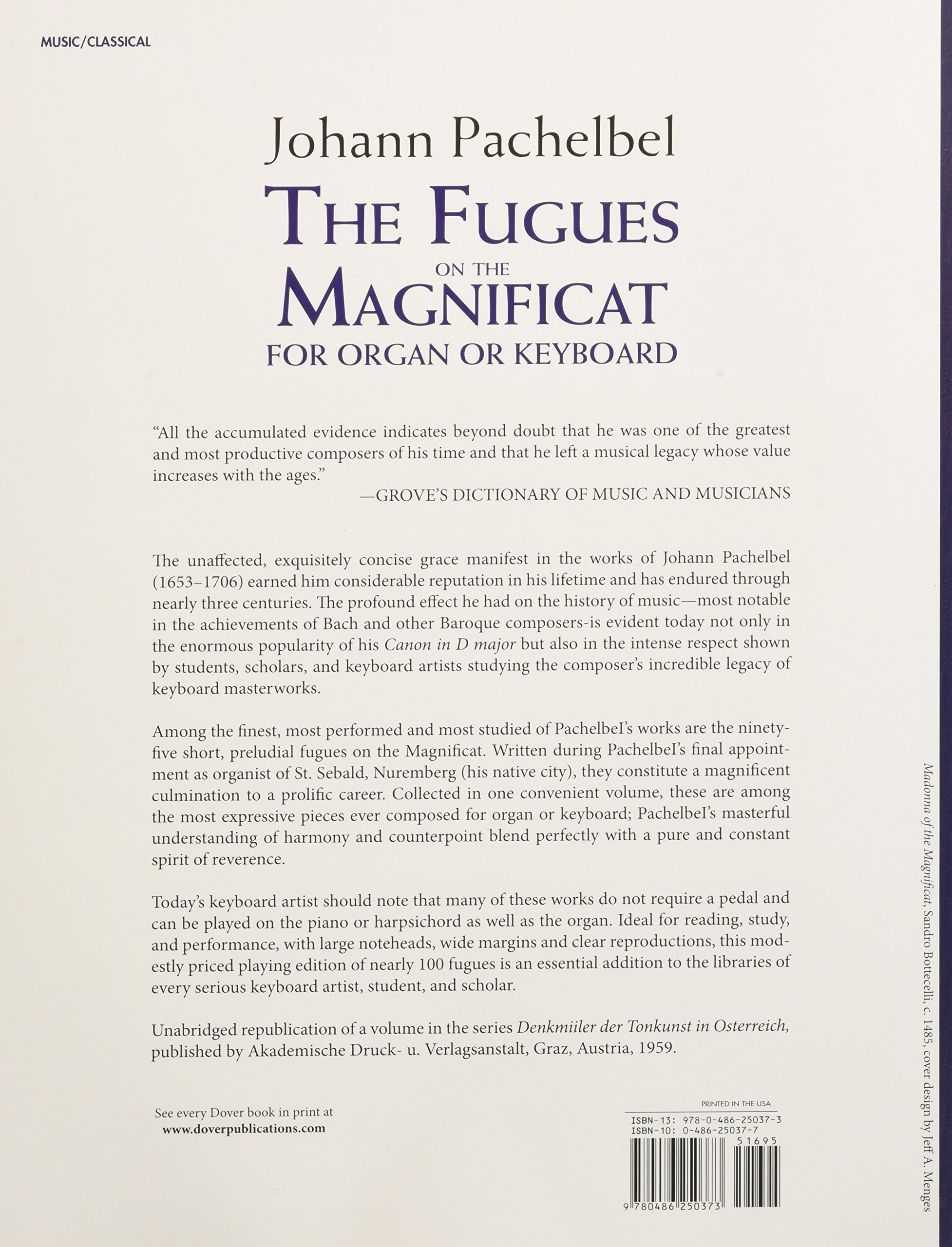 The Fugues on the Magnificat for Organ or Keyboard
