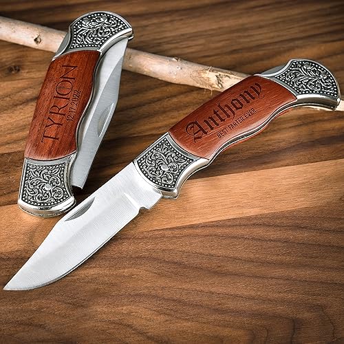 Miniatura 9 de Personalized Pocket Knife for Men with Name  20 Font Options  Old Timers Pocket Knives, Custom Pocket Knives Gifts For Dad, Grandpa, Uncle -