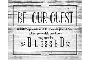 Be Our Guest Wall Decor Framed