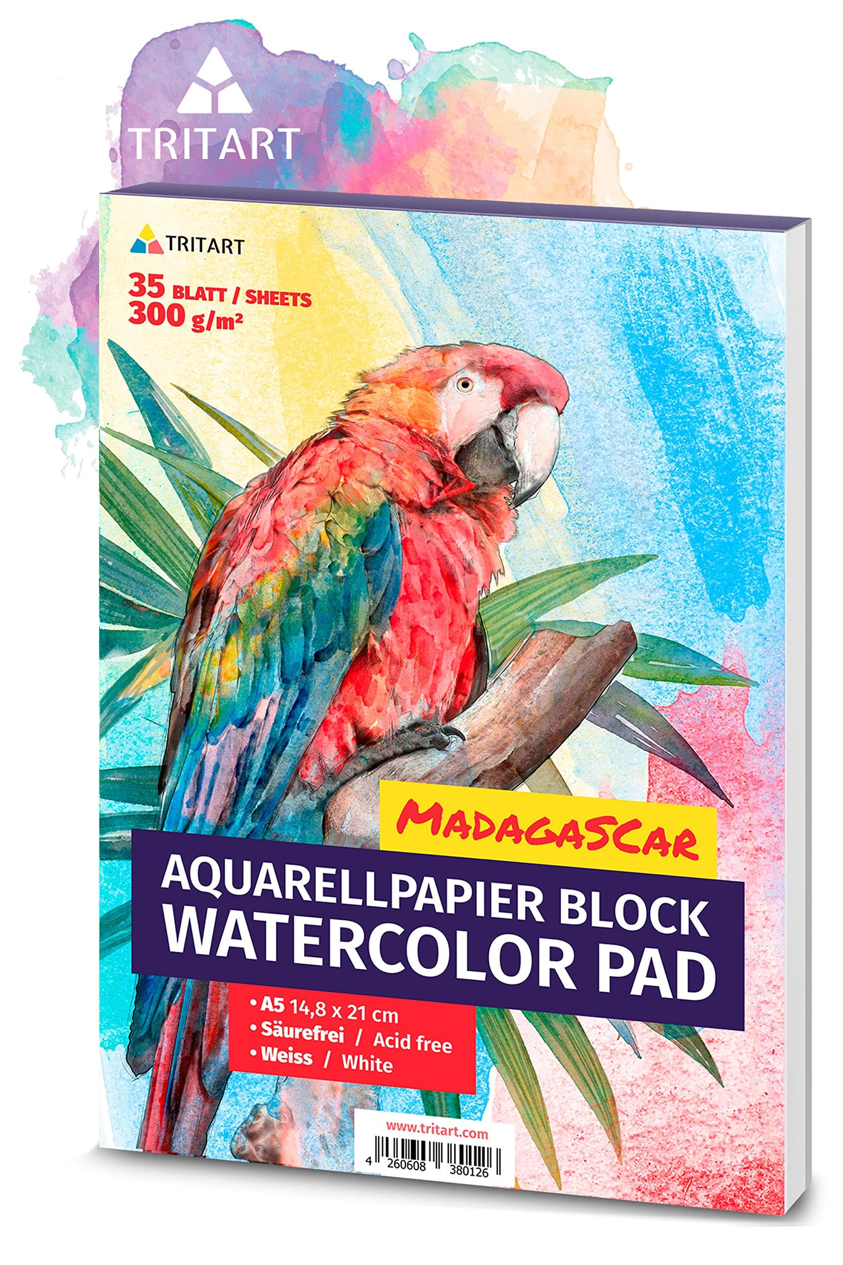 Tritart White A5 Watercolor Paper 300G / / 35 Sheets | Aquarelle Pad Din A5 By
