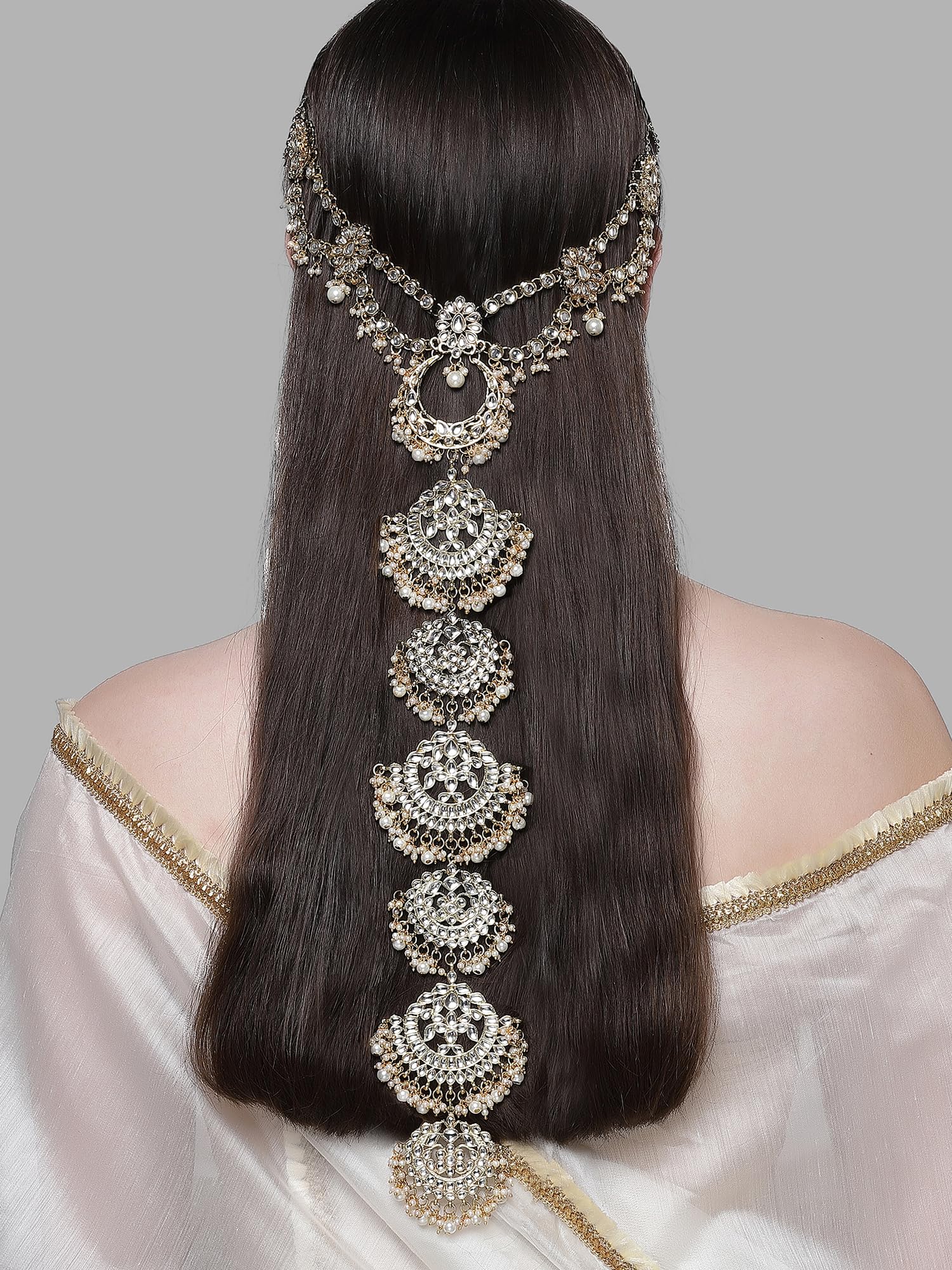 See full amazon price history chart for Karatcart Gold Plated Kundan & Pearl Bridal Wedding Hair Braid Choti for Women Karatcart Gold Plated Kundan & Pearl Bridal Wedding Hair Braid Choti for Women (B0CG3BP2CX) Amazon Price History, Amazon Price Tracker