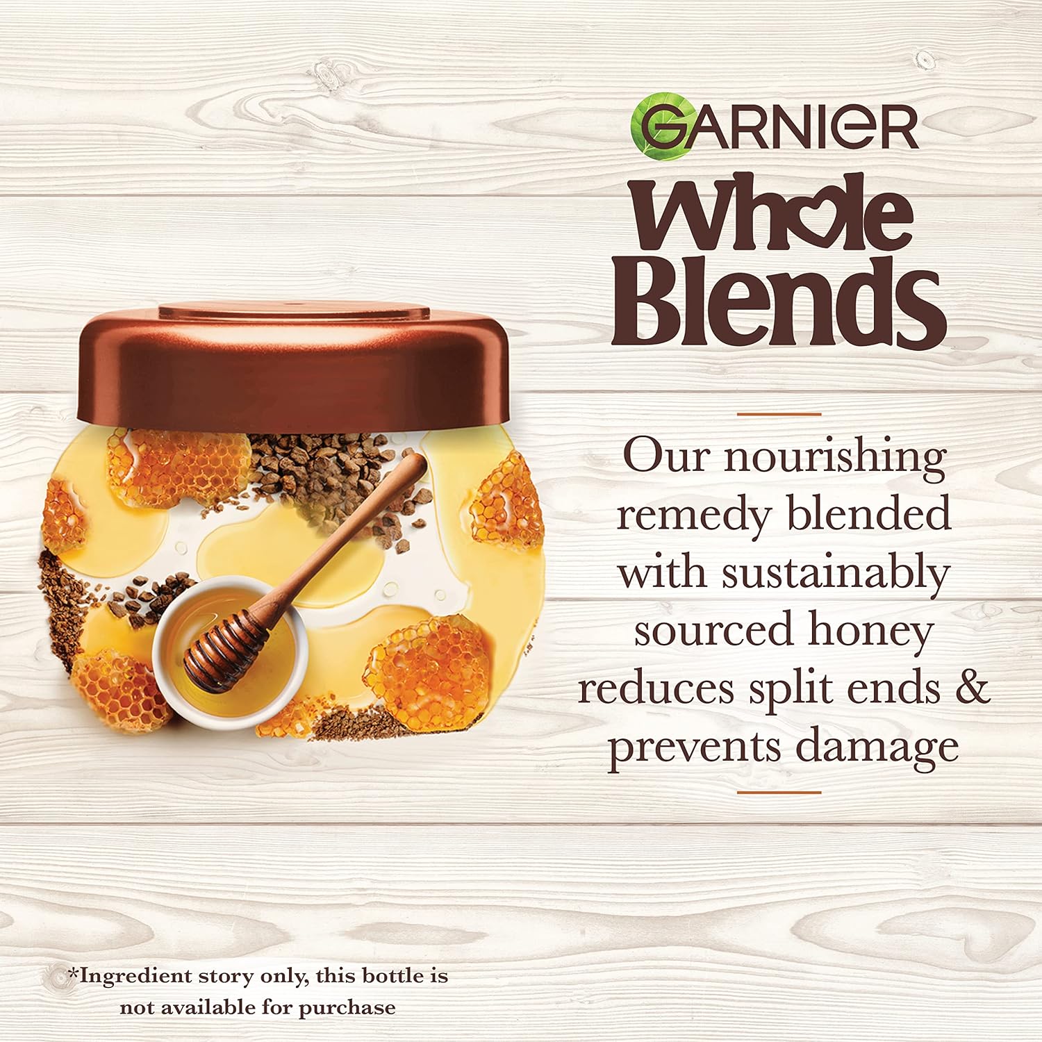 Garnier Whole Blends Care Cream Hair Mask Honey Treasures, 0.68 Ounces image 4 of 5 B075R9VL9L