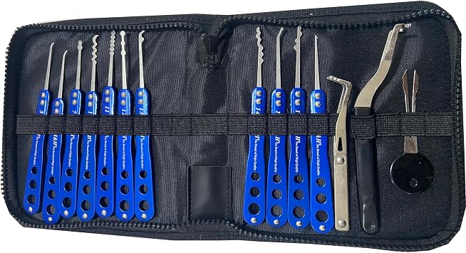 14-Piece HH Lock Pick Set, Door Locksmith Tools, Fast Opener Picker