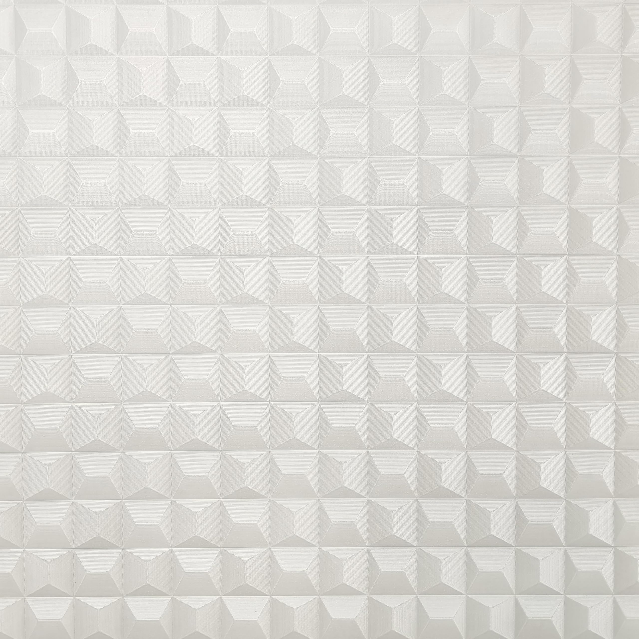 Vymura M95683 Romero 3D Geo Italian Heavyweight Vinyl Wallpaper, White