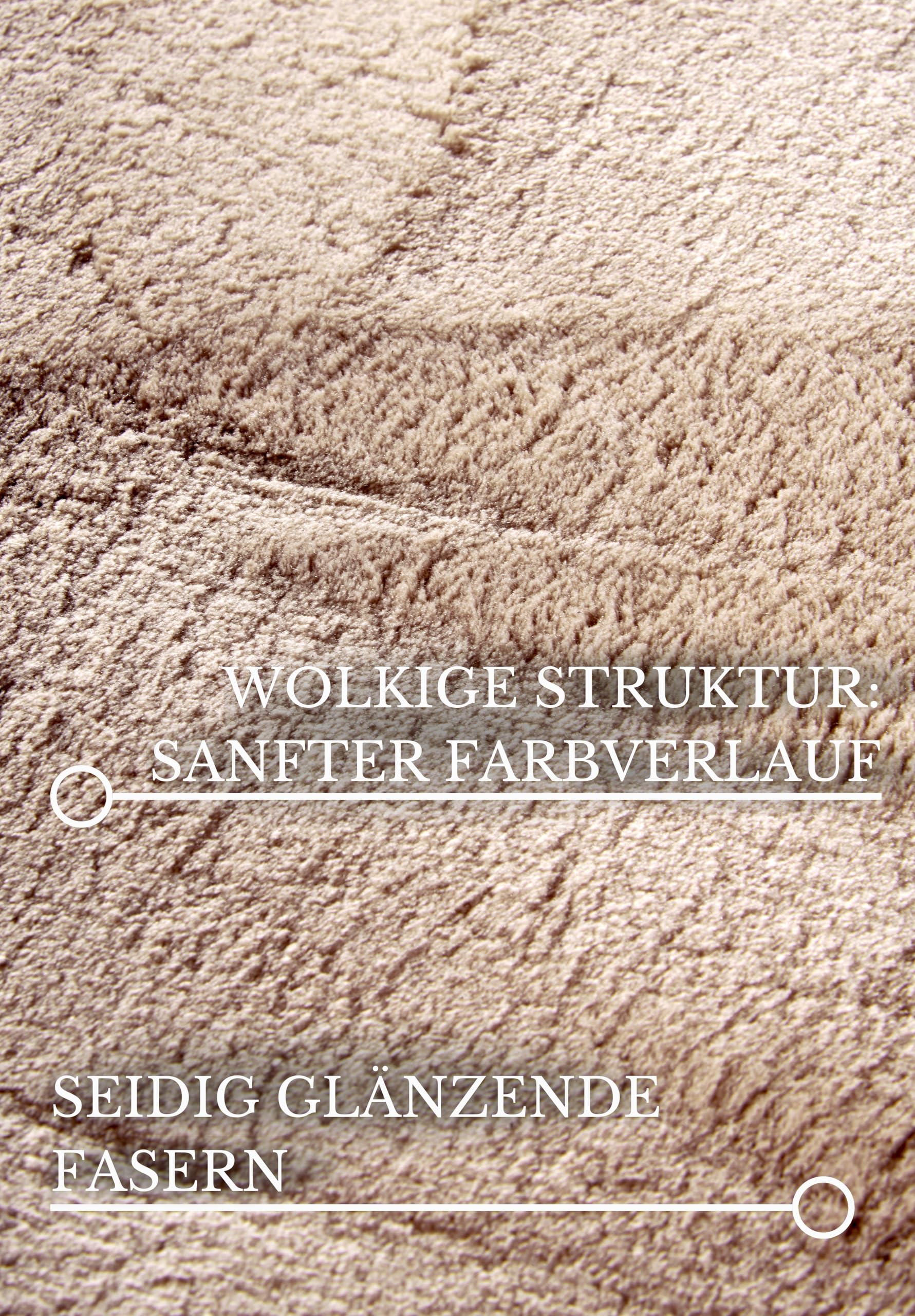 Villeroy & Boch Shaggy Teppich Leon - Flauschiger Hochflor Wohnzimmerteppich - Einfarbig Weich Pflegeleicht Langflor für Wohnzimmer Esszimmer, Schlafzimmer, Kunderzimmer - Creme, 200x290 cm