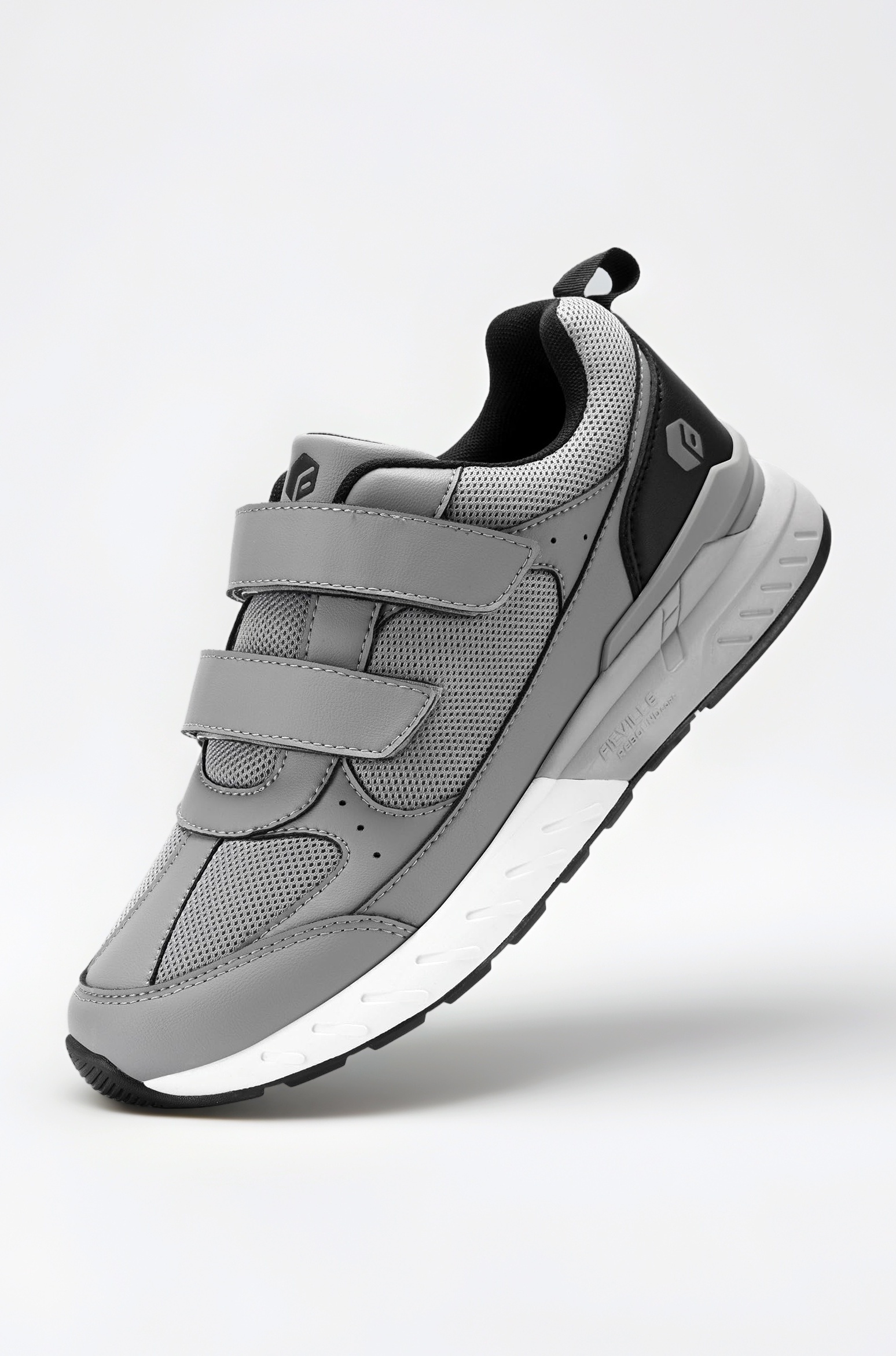 Extra Wide Walking Shoes for Men Wide Width, Hook and Loop Orthopedic Sneakers for Swollen Feet Neuropathy - Rebound Core V8