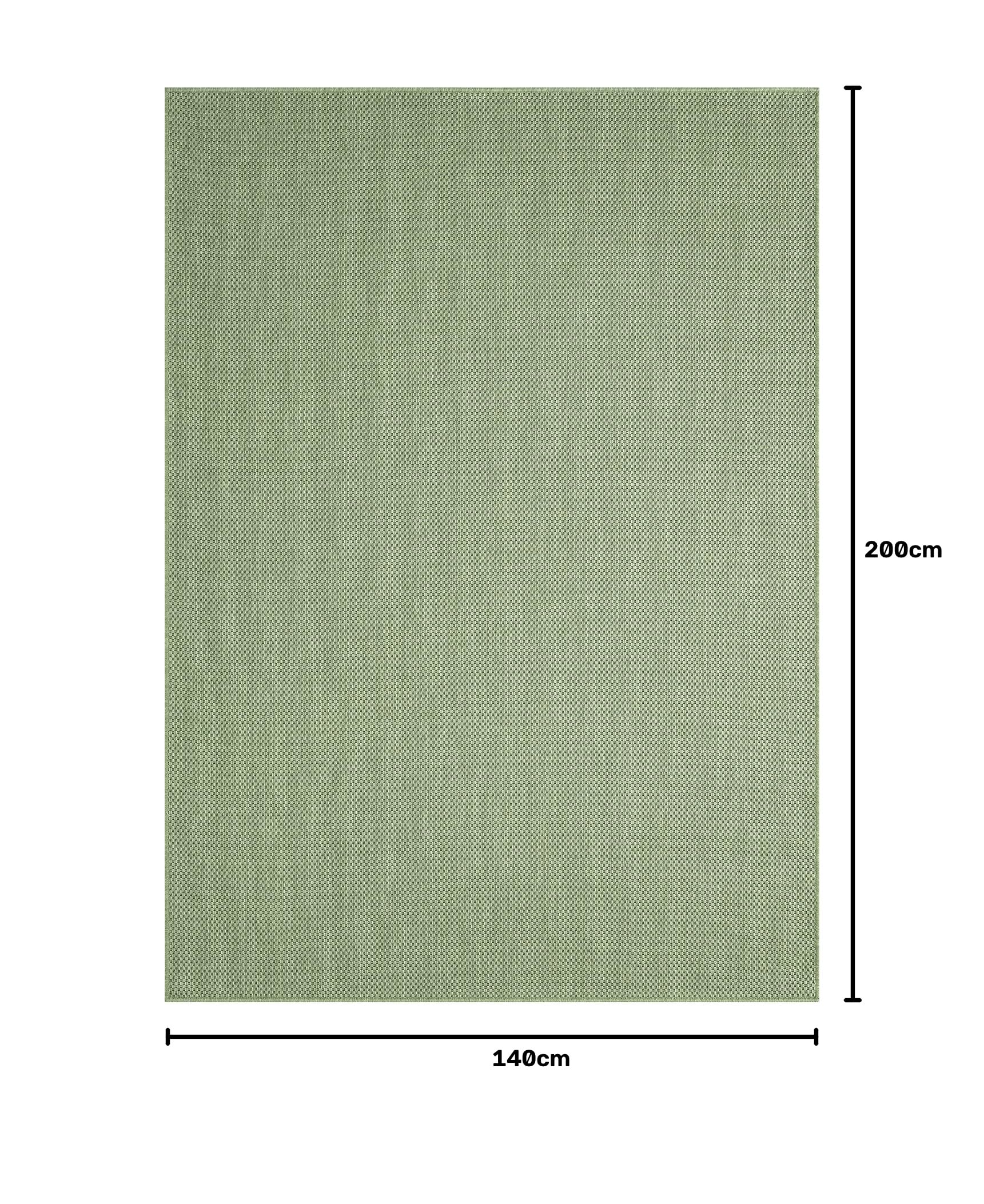 Mia's Teppiche "Lara In- & Outdoor Teppich, Flachgewebt, 140x200 cm, Grün