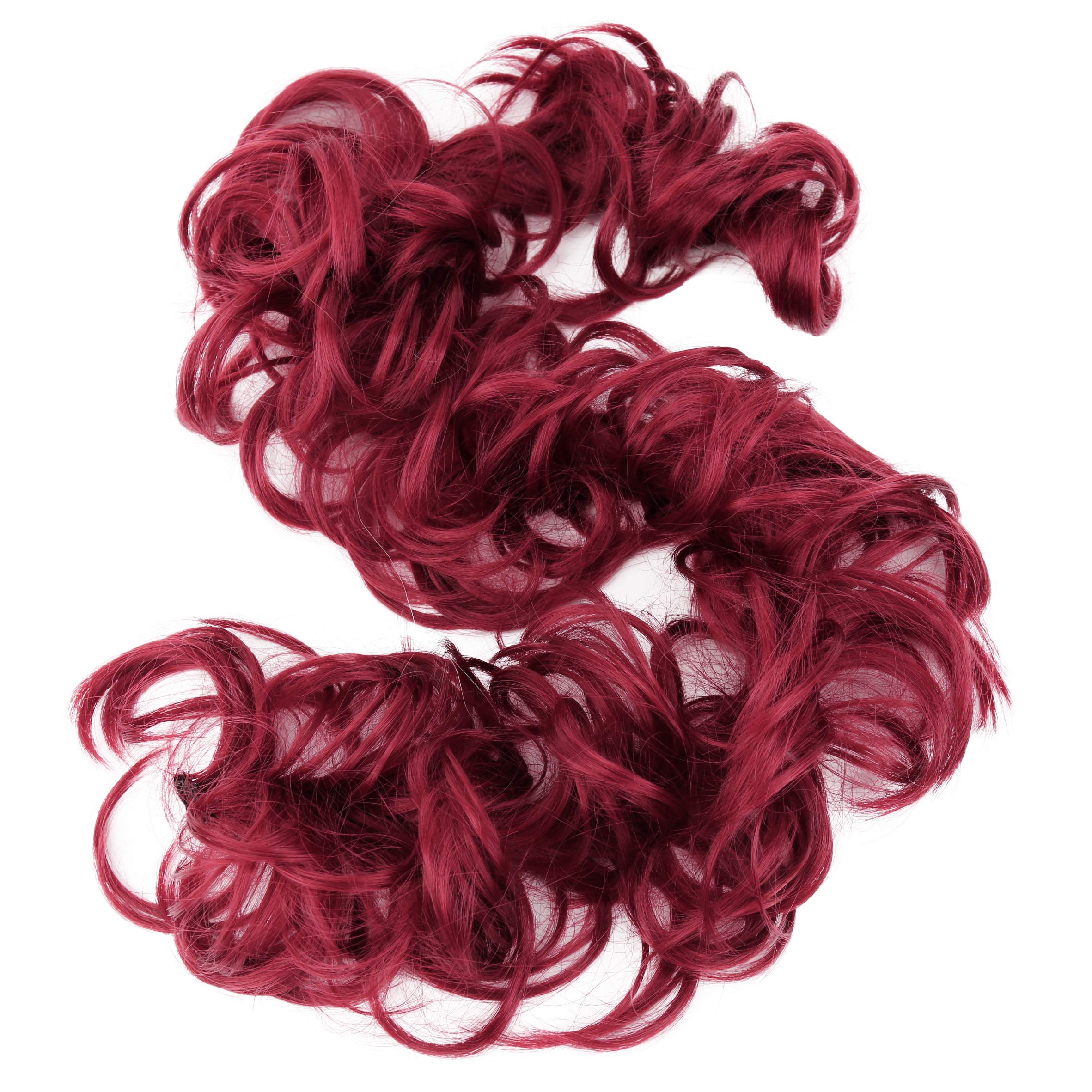 Caisha Xxl Posticcio Capelli Elastici Acconciature Da Sposa Voluminoso Riccio Chignon Rosso Intenso HW29-image