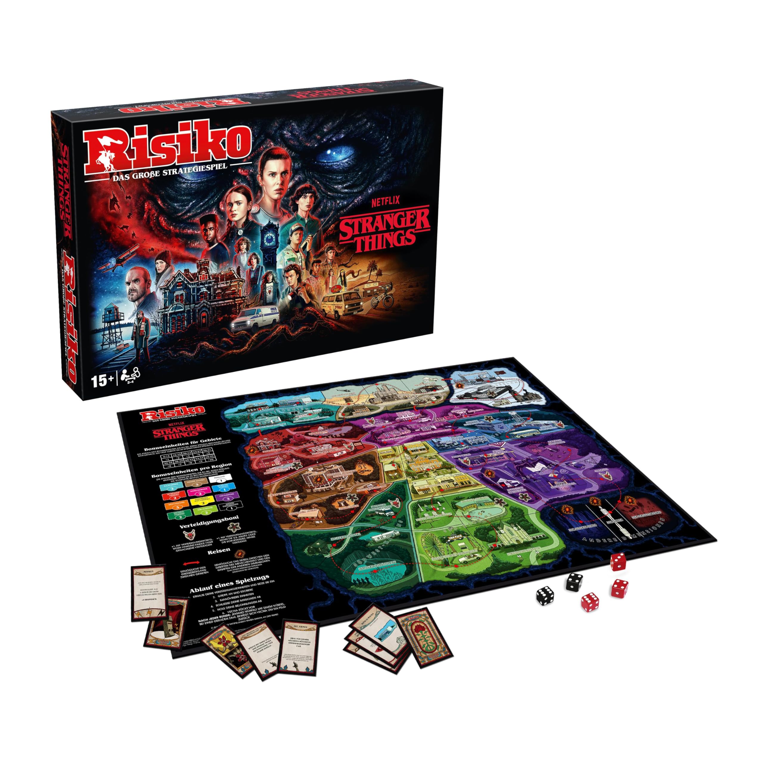 Winning Moves Risiko Stranger Things Edición - Juegos de Mesa de Estrategia Stranger Things para Fans - Juegos de Mesa de Estrategia - 2+ Jugadores a Partir de 15+ años - Español