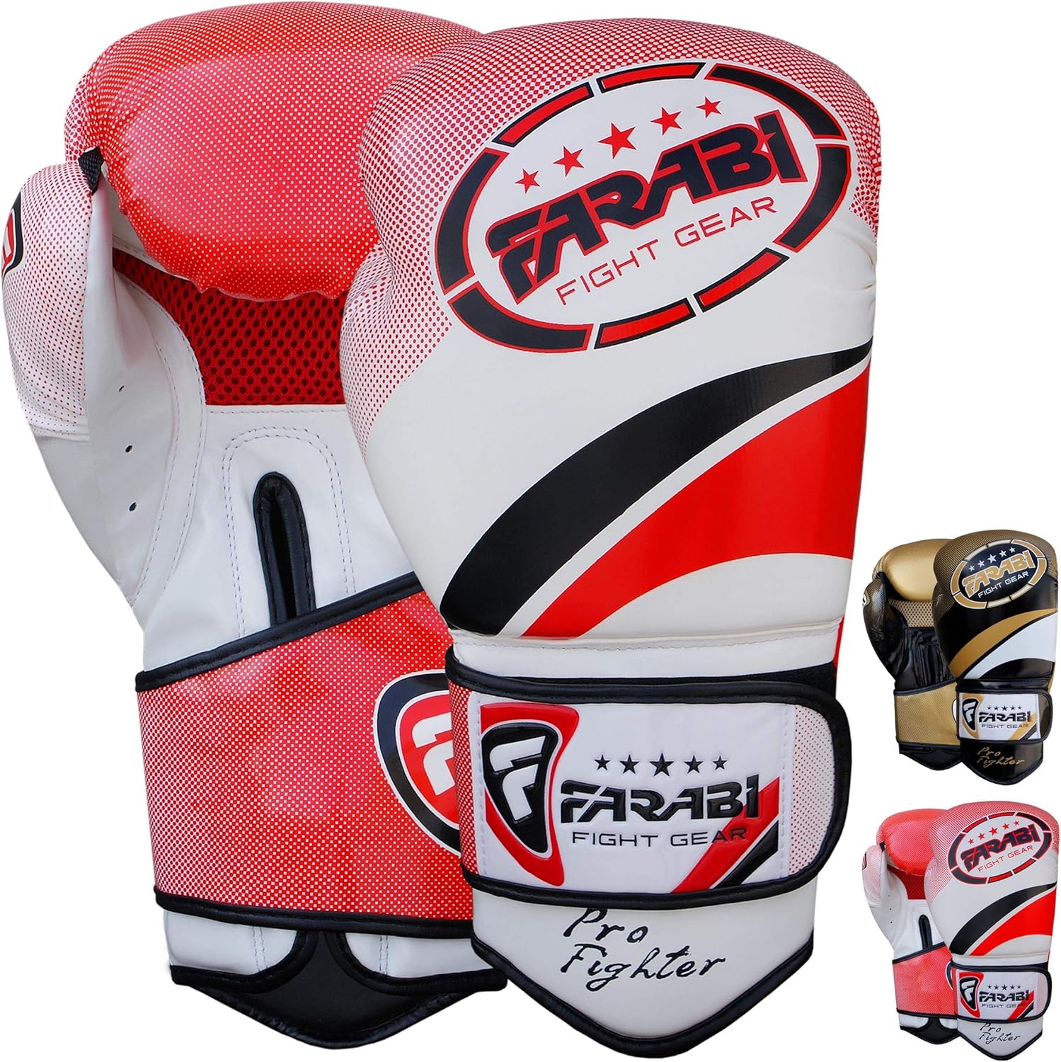 Farabi Sports Boxing Gloves Men and Women Kickboxing Gloves - Muay Thai Gloves 10-oz 12-oz 14-oz 16-oz Red & Purple Boxing Gloves for Punching Bag, MMA, Muay Thai and Training