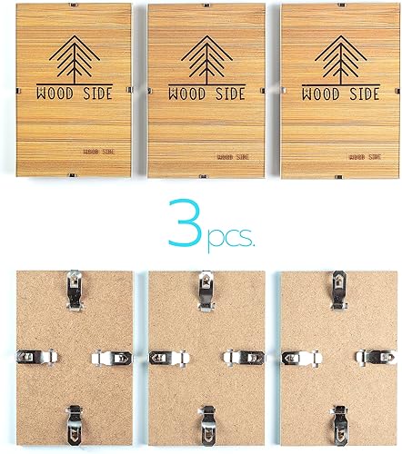 Miniatura 3 de WOOD SIDE ORBIS Marcos de fotos con clip de vidrio de 9 x 12 pulgadas, paquete de 3, marcos de fotos transparentes para manualidades