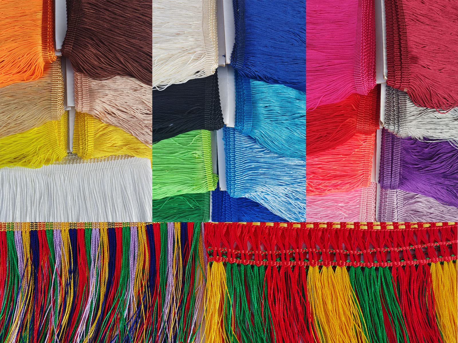 Chainette - Borde de flecos de 6 pulgadas, 10 yardas para costura, manualidades, decoración de bricolaje (928 amarillo neón)