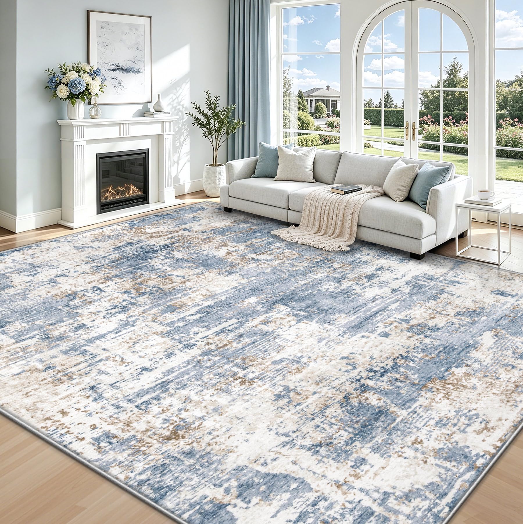XLUEZ abstract area rug
