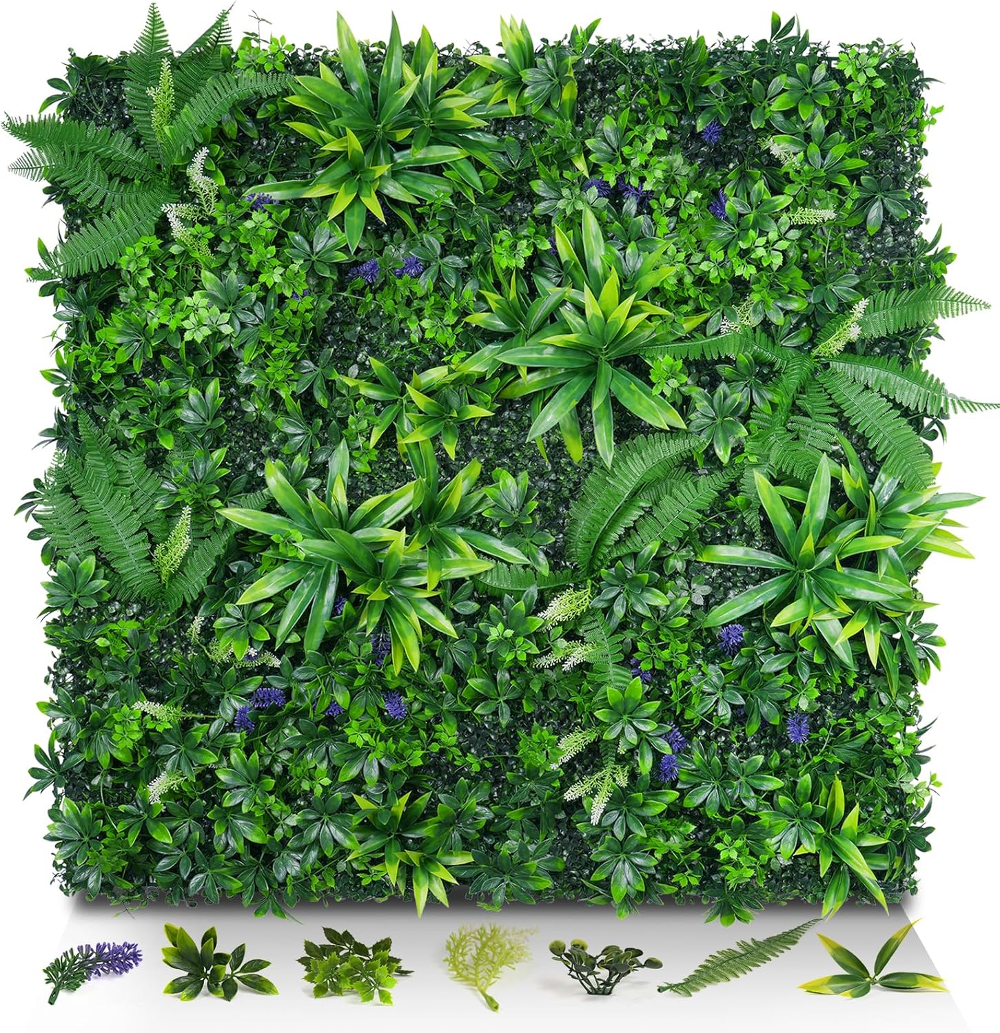Artificial Grass Wall Panels, 20"x20" 12pcs Hedge Grass Backdrop, UV-Anti Fake Greenery Plant Boxwood Panels, Green Wall Decor for Outdoor Indoor Patio Garden Backyard 20x20 in 12pcs Money Tree
