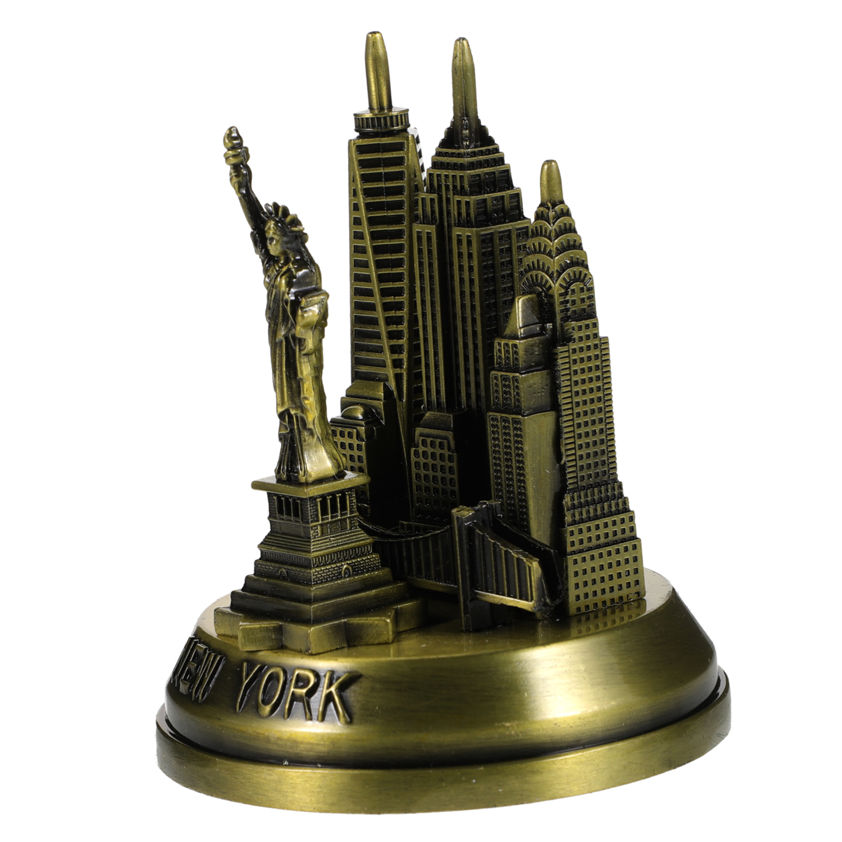 Estatua Decorativa de Arquitectura Metal Nueva York 3.34 Pulgadas miniatura 7